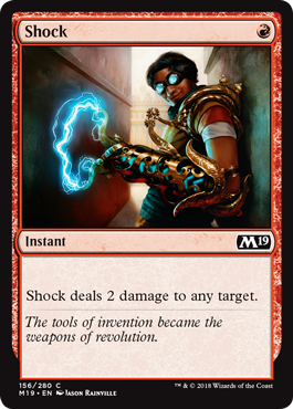 Shock (Magic 2019 Core Set) Medium Play