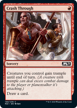 Crash Through (Magic 2021 Core Set) Medium Play