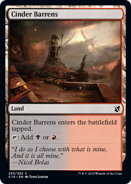Cinder Barrens (Commander 2019) Near Mint