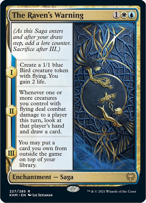 The Raven's Warning (Kaldheim) Near Mint Foil