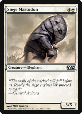Siege Mastodon (Magic 2012 Core Set) Medium Play