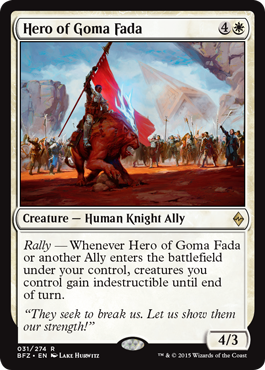 Hero of Goma Fada (Battle for Zendikar) Near Mint