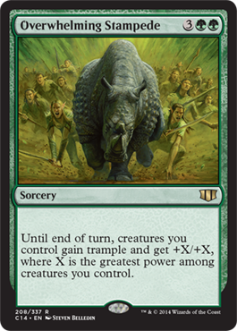Overwhelming Stampede (Commander 2014 Edition) Light Play