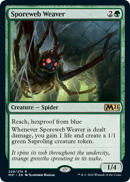 Sporeweb Weaver (Magic 2021 Core Set) Medium Play