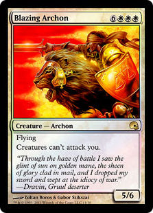 Blazing Archon (Premium Deck Series: Graveborn) Medium Play Foil