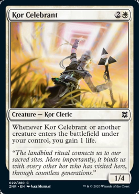 Kor Celebrant (Zendikar Rising) Medium Play