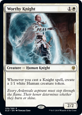 Worthy Knight (Throne of Eldraine) Medium Play
