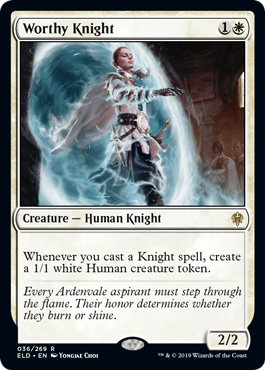 Worthy Knight (Throne of Eldraine) Near Mint Foil