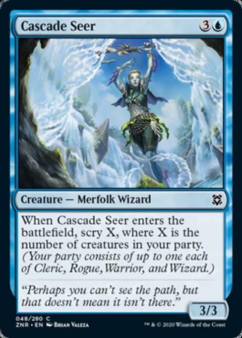 Cascade Seer (Zendikar Rising) Medium Play Foil