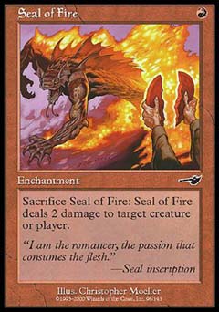 Seal of Fire (Nemesis) Medium Play Foil