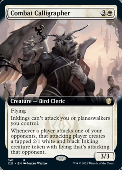 Combat Calligrapher (Extended Art) (Commander 2021 Strixhaven) Damaged / Poor
