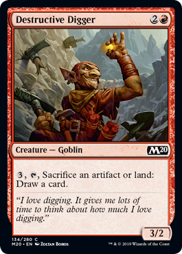 Destructive Digger (Magic 2020 Core Set) Light Play