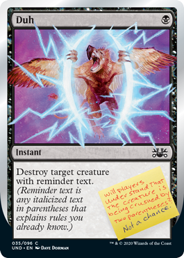 Duh (Unsanctioned) Near Mint