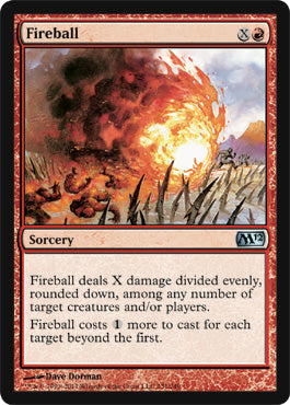 Fireball (Magic 2012 Core Set) Light Play Foil