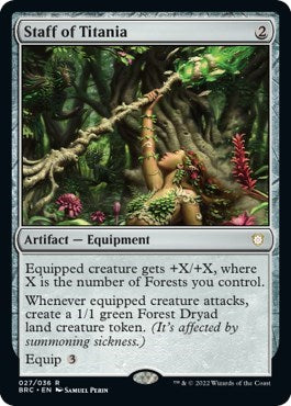 Staff of Titania (Commander: The Brothers' War) Near Mint Foil
