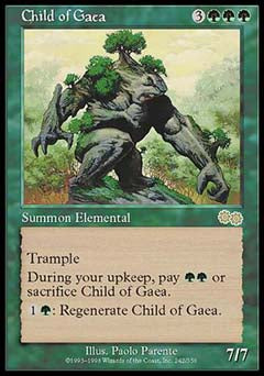 Child of Gaea (Urza's Saga) Light Play