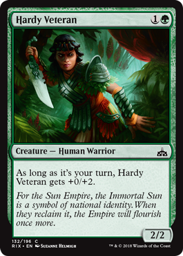 Hardy Veteran (Rivals of Ixalan) Near Mint Foil