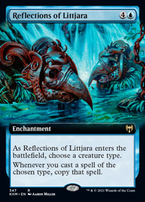 Reflections of Littjara (Extened Art) (Kaldheim) Near Mint Foil