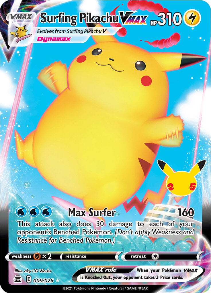 Surfing Pikachu VMAX (009/025) [SWSH: Celebrations]