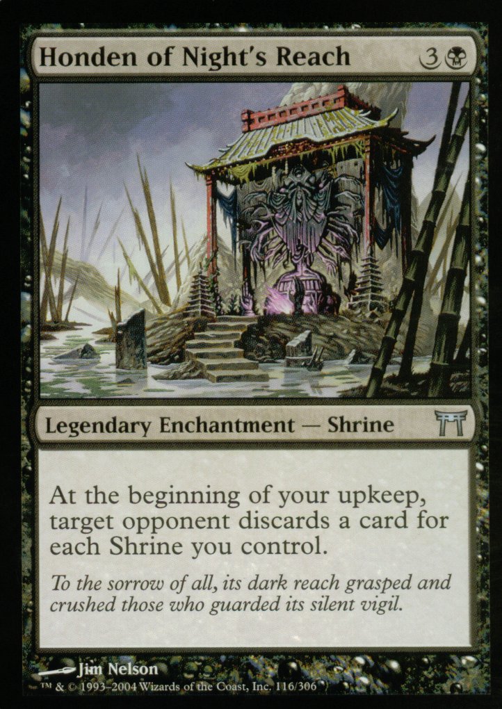 Honden of Night's Reach (Champions of Kamigawa) Light Play