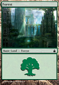 Forest (303) (Ravnica) Light Play Foil