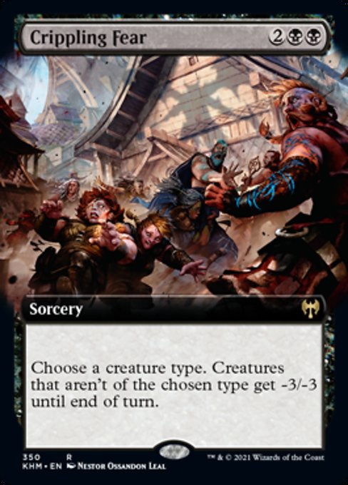 Crippling Fear (Extended Art) (Kaldheim) Near Mint