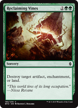 Reclaiming Vines (Battle for Zendikar) Near Mint