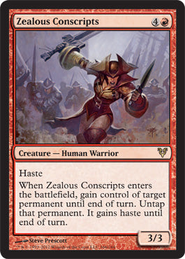 Zealous Conscripts (Avacyn Restored) Medium Play Foil