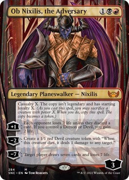 Ob Nixilis, the Adversary (Borderless) (Streets of New Capenna) Near Mint Foil