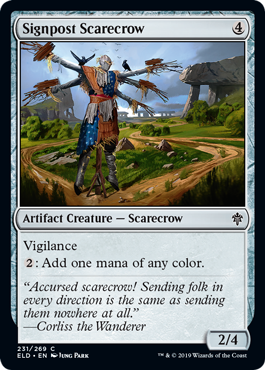 Signpost Scarecrow (Throne of Eldraine) Near Mint Foil