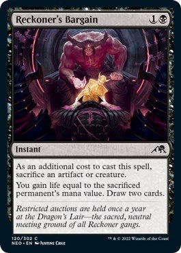 Reckoner's Bargain (Kamigawa: Neon Dynasty) Medium Play