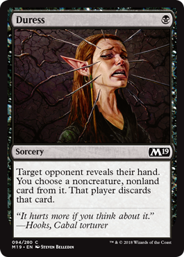 Duress (Magic 2019 Core Set) Medium Play