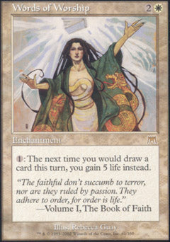 Words of Worship (Onslaught) Medium Play Foil