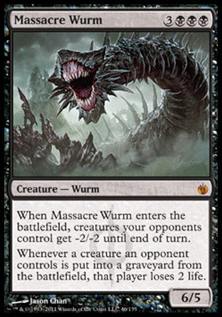 Massacre Wurm (Mirrodin Besieged) Light Play