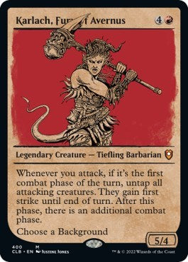 Karlach, Fury of Avernus (Showcase) (Commander Legends: Battle for Baldur's Gate) Light Play