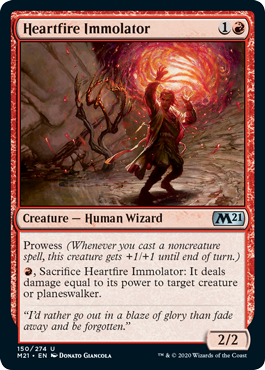 Heartfire Immolator (Magic 2021 Core Set) Light Play