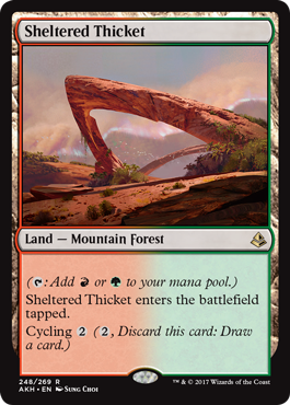 Sheltered Thicket (Amonkhet) Near Mint