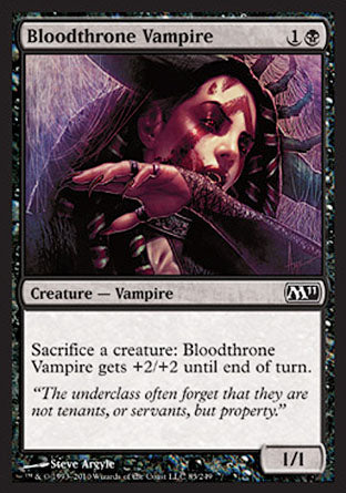 Bloodthrone Vampire (Magic 2011 Core Set) Medium Play Foil