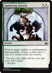 Sundering Growth (Modern Masters 2017) Medium Play Foil