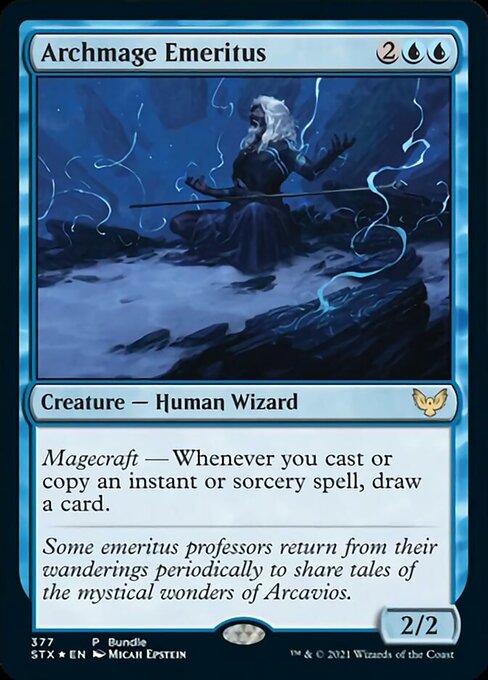 Archmage Emeritus (Bundle Promo) (Strixhaven) Medium Play Foil