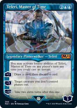 Teferi, Master of Time (290) (Showcase) (Magic 2021 Core Set) Near Mint