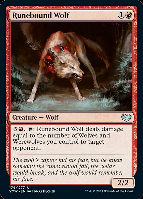 Runebound Wolf (Innistrad: Crimson Vow) Near Mint