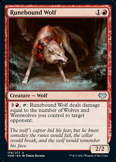 Runebound Wolf (Innistrad: Crimson Vow) Near Mint Foil