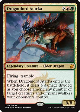 Dragonlord Atarka (Dragons of Tarkir) Medium Play Foil
