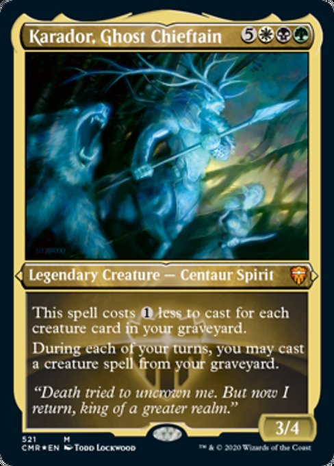Karador, Ghost Chieftain (Foil Etched) (Commander Legends) Near Mint Foil