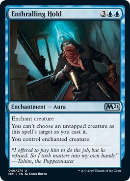 Enthralling Hold (Magic 2021 Core Set) Medium Play