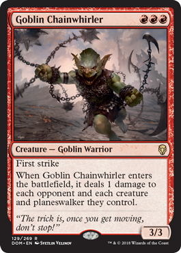 Goblin Chainwhirler (Dominaria) Light Play