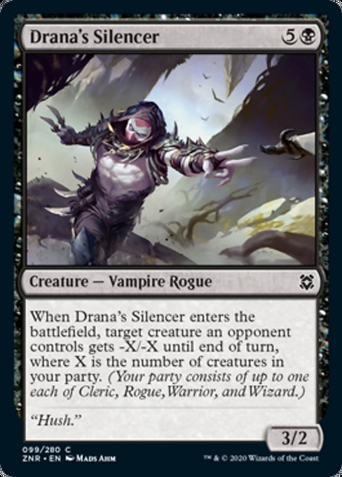 Drana's Silencer (Zendikar Rising) Medium Play