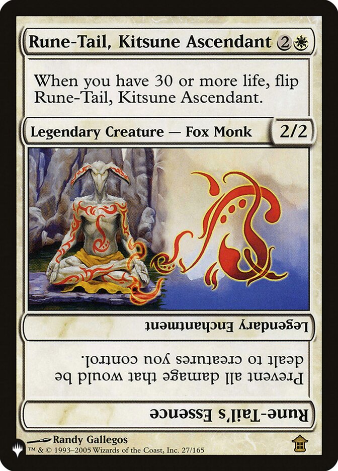 Rune-Tail, Kitsune Ascendant // Rune-Tail's Essence (The List) Near Mint