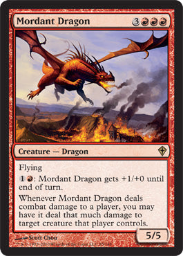 Mordant Dragon (Worldwake) Light Play Foil